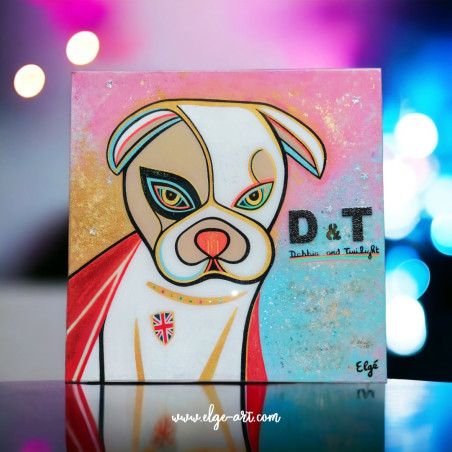 english bulldog painting