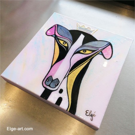 Custom painting dog galgo contemporary painter